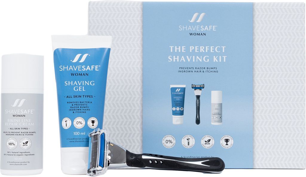 ShaveSafe Gavesæt The Perfect Shaving Kit woman Værdi kr. 457
