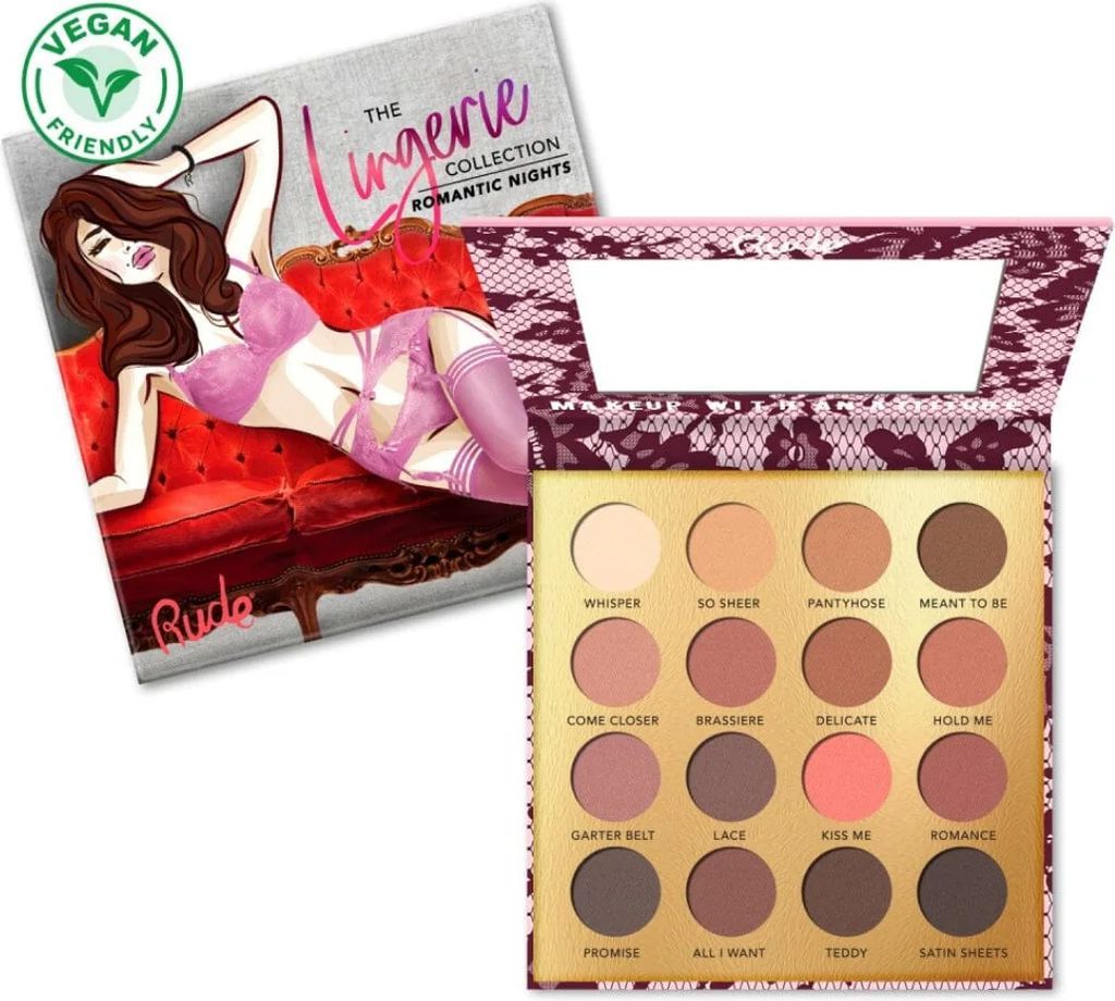 RUDE Cosmetics Eyeshadow Palette "The Lingerie Collection" Romantic Nights 15g