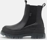ASPHA CHELSEA MID - Plateaustøvletter - black/transparent