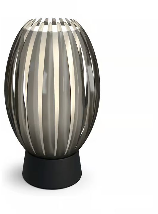 Herstal Tentacle Bordlampe - H 18,5 cm - Metal/akryl - Sort røg