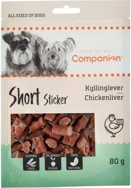 Companion Short Liver Sticker, godbidder m. lever - 80 g