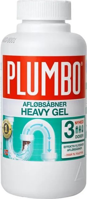 Plumbo Heavy Gel Afløbsåbner 550 g 3 Doser