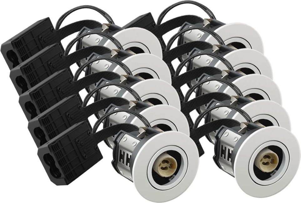 LEDlife 10 Stk Indbygningsspot Inno88 GU10 Mat Hvid IP44 Spotlight