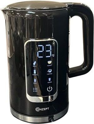 conzept el-kedel sort dobbeltvægget 1,7 l 2200w med digitalt display