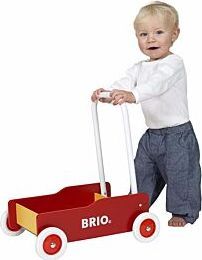 BRIO Lære-Gåvogn Rød-Gul