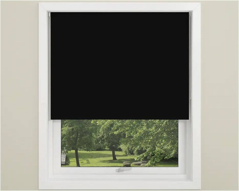 debel uni rullegardin 130 x 175 cm - sort