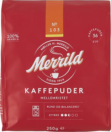 Merrild Mellemristet 250g 36stk