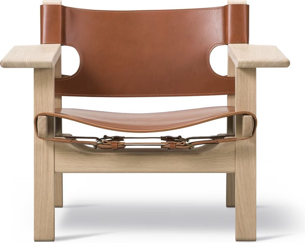 Fredericia Furniture The Spanish Soap Oak / Natural Saddle Leather Lænestol 67cm