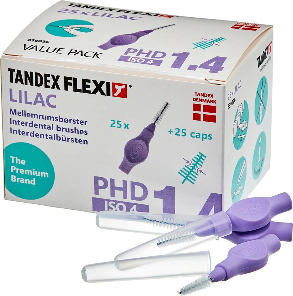 tandex flexi 25 stk. mellemrumsbørster iso 4 lilac