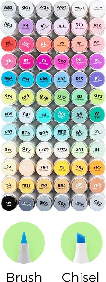 Ohuhu Honolulu Brush Markers - Small Set