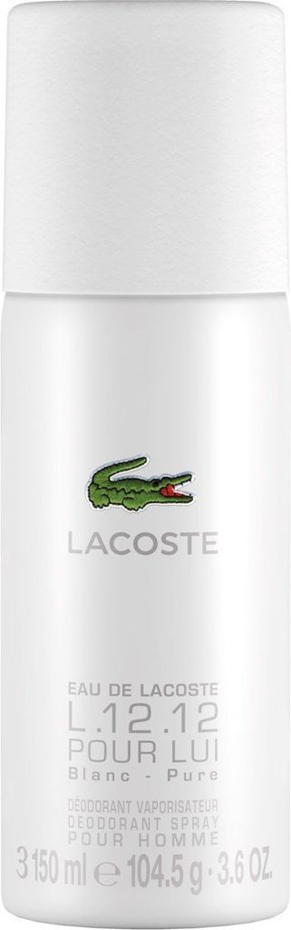 lacoste eau de lacoste l.12.12 blanc deo spray - mand - 150 ml