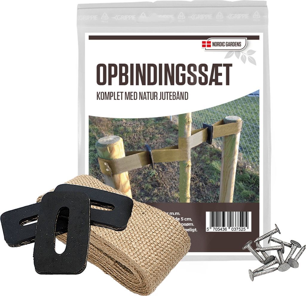 Nordic Gardens opbindingssæt med jutebånd
