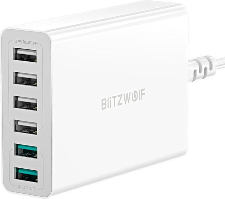 BlitzWolf 60W QC3.0 6-ports opladeradapter