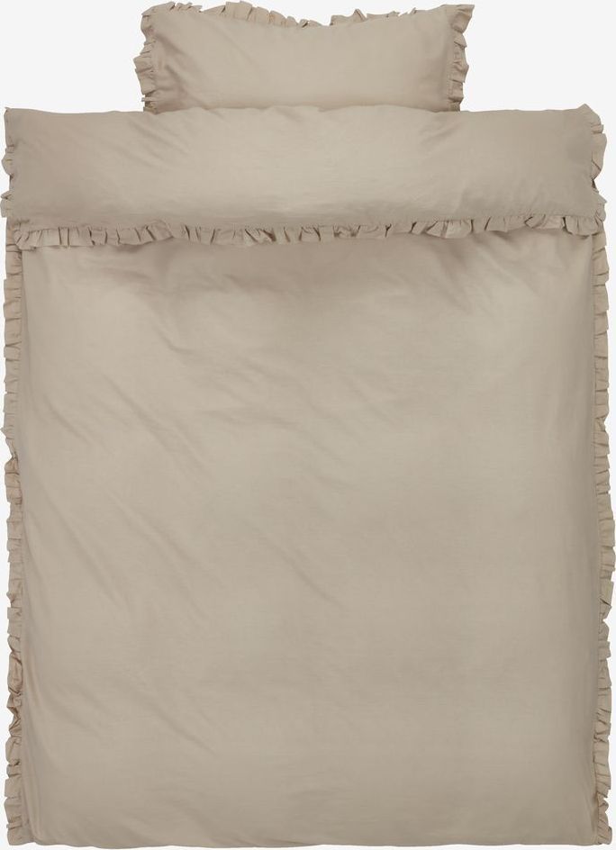 sengetøj elma vasket bomuld 140x200 sand