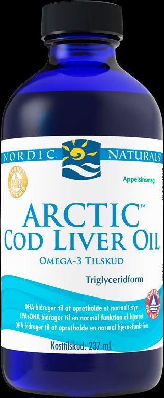 nordic naturals torskelevertran m.appelsin cod liver oil (237 ml)