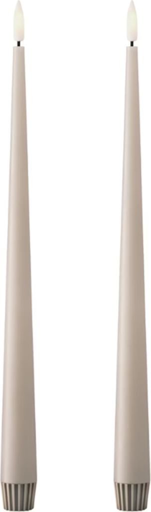 Ester & Erik Crown Linen Grey LED-lys 33cm 2stk