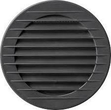 Rund ventilationsrist, ABS plast - Ø70mm, Grafit