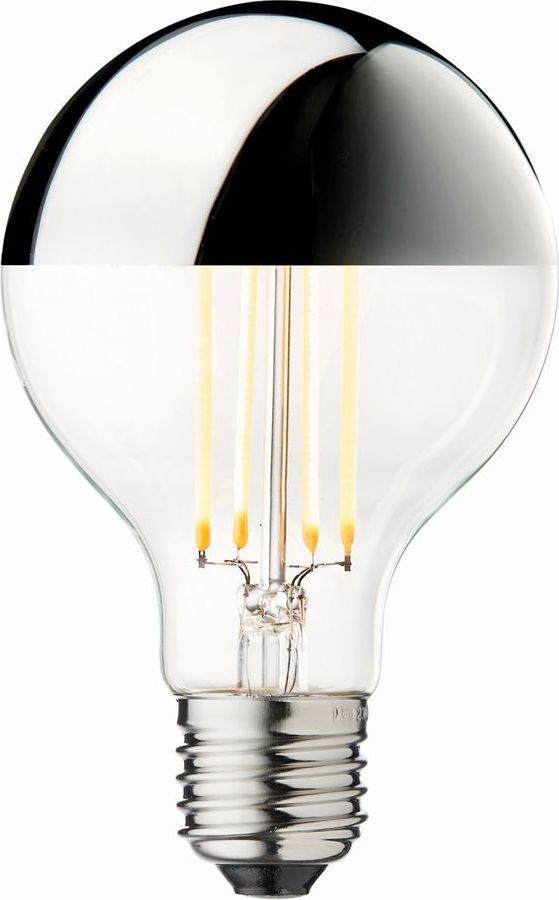 Topforspejlet Globe LED Ø80 Crown, sølv
