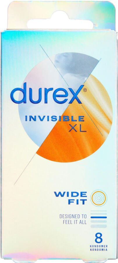 durex invisible xl wide fit kondomer8 stk - medicinsk udstyr