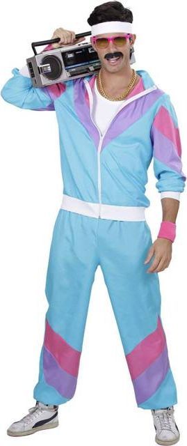 Widmann Adult’s 80s Tracksuit Costume