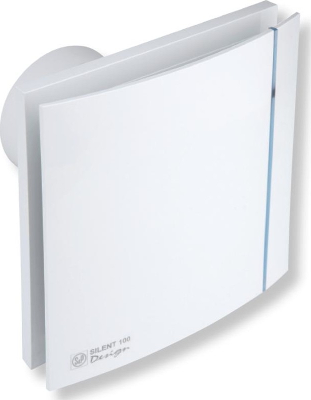 thermex silent 100 design badventilator, fugtstyring, timer, ø100 mm, hvid