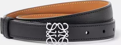 Loewe Anagram Leather Belt - Black