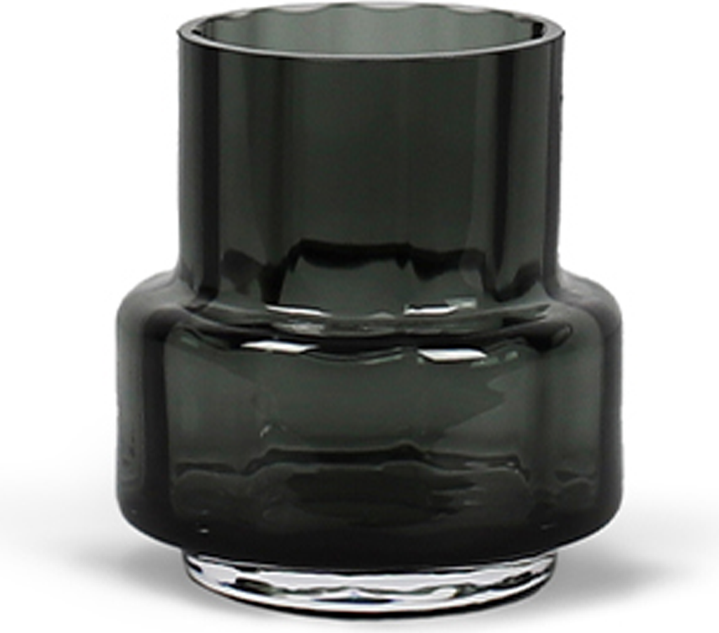 hurricane reflections tealight no 25, smoked grey