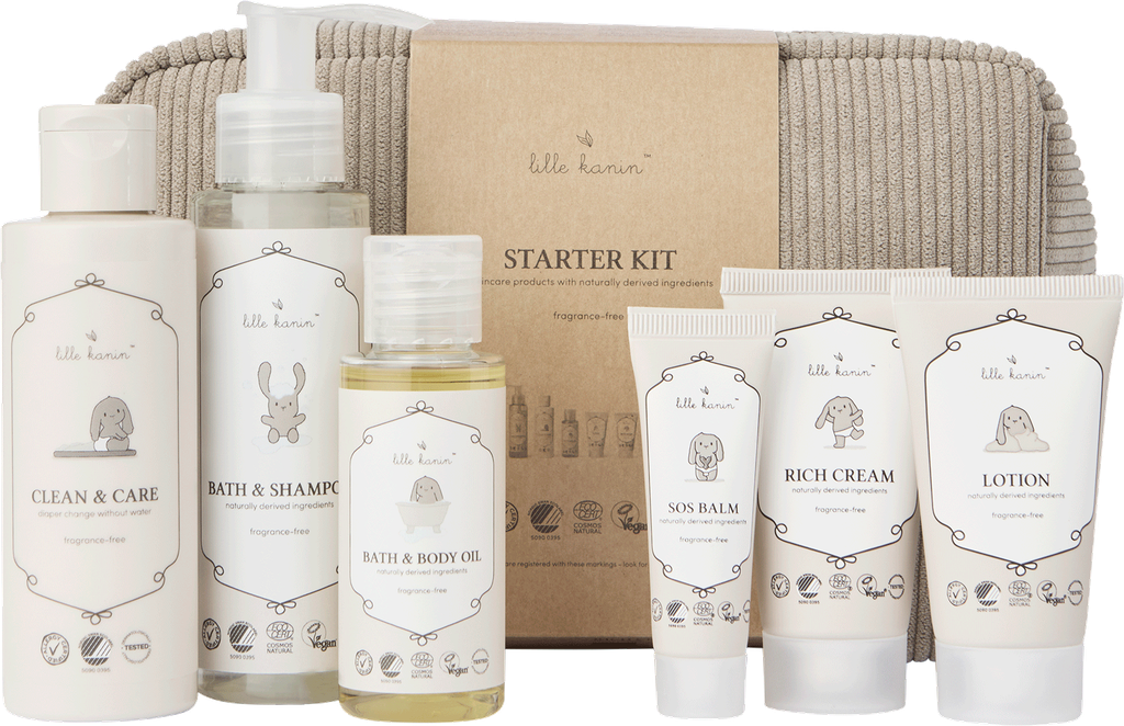 lille kanin - startkit & toilettaske gaveæske