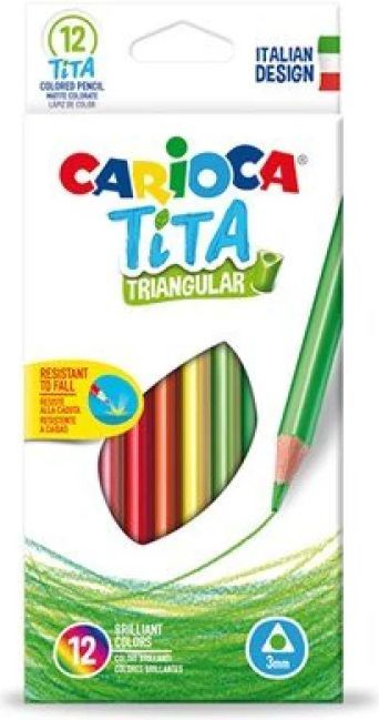 Farveblyanter Trekantet Tita 12 stk. fra Carioca