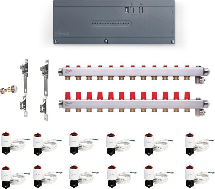 Danfoss Icon2 trådløs gulvvarmesystem til 12 kredse