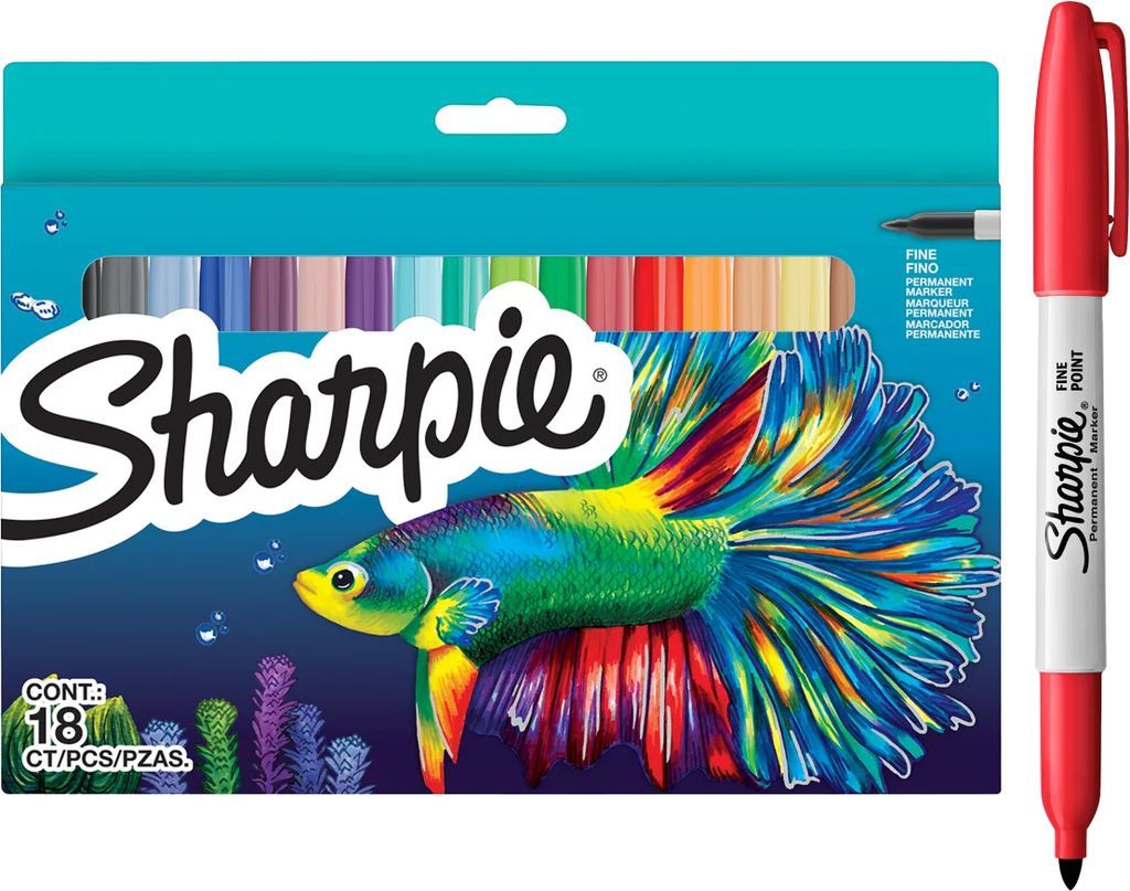 Sharpie Permanent Marker Fine Point 18-pack