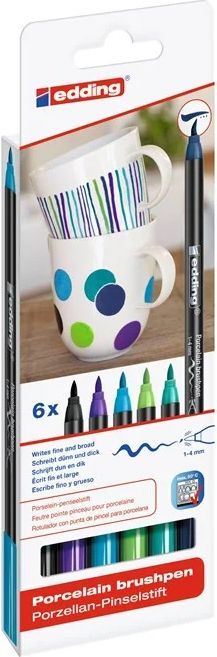 Edding Porcelain pens set of 5 cool colours