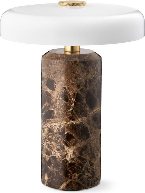 trip portable bordlampe, dark emperador/opal glossy • design by us