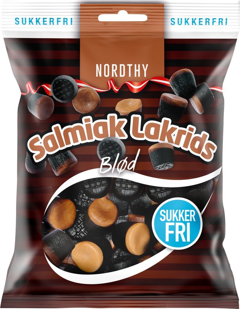 nordthy sukkerfri salmiak lakrids - blød (65g)