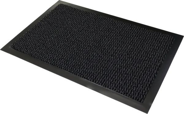 Matting Tørremåtte Faro 80x120cm 7mm m/kantliste PP/vinyl Sort cm