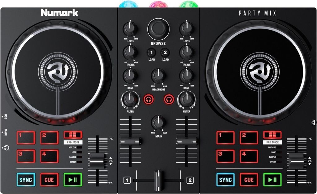 Numark Party Mix II - DJ Controller med indbygget diskolys
