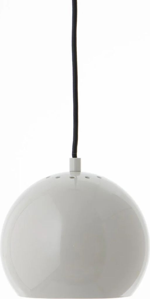 ball pendant lampe - glossy pale grey - ø:18