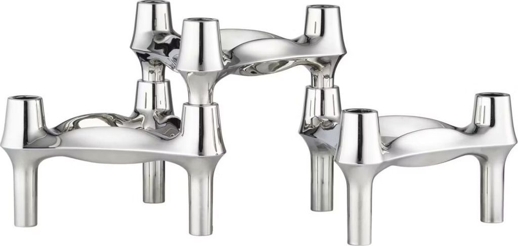 STOFF Nagel Stoff Nagel® BMF Stage 3pak Krom Krom Str H: 6,7 cm, Ø: 11,7 cm - Kronelysestager hos Magasin