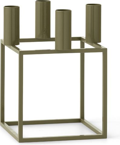 kubus 4 lysestage olive