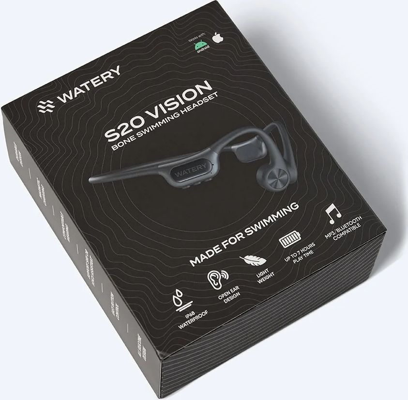 watery vandtætte høretelefoner - s20 vision - sort
