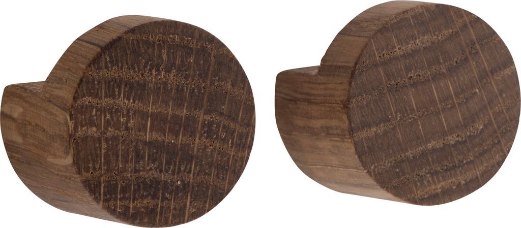 Ekta Living Wood Knot, Smoked, 2 pcs Smoked Oak - Knager hos Magasin