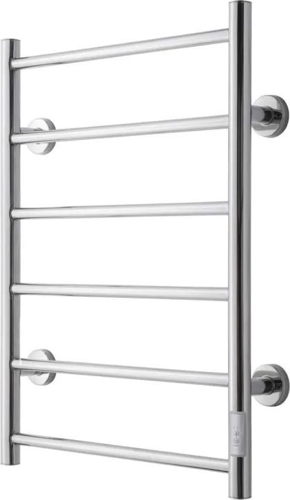 TVS Eldo 6 el håndklæderadiator med timer, 690x500 mm, poleret rustfrit stål