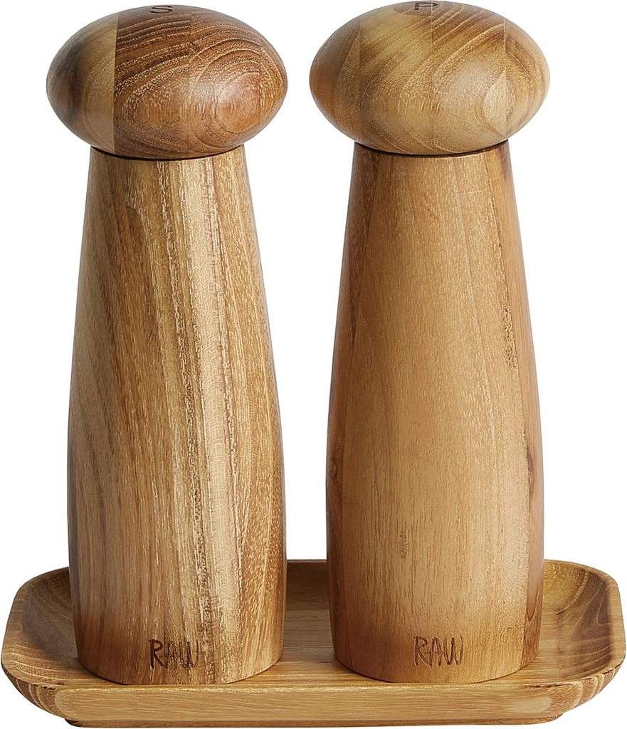raw teak salt- og peberkværnsæt