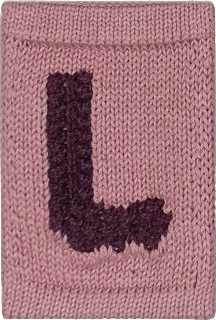 Smallstuff Knitted Letter L, Rose - L PINK - One Size 10 cm
