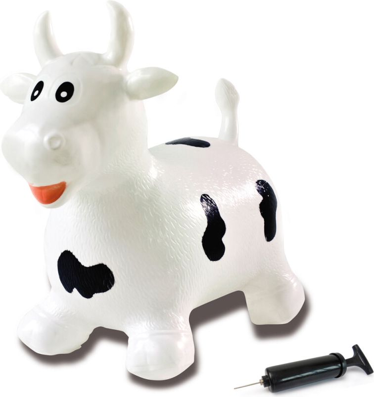 Jamara Bouncing Animal Bull with Pump White & Black