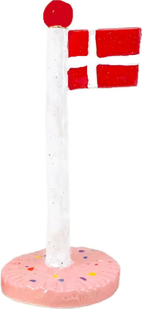 TheClayPlay Klassisk Dannebrog Blossom Pink Dot 14 cm