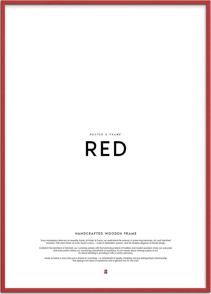 red wood frame