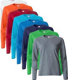 clique basic dame langærmet t-shirt 29034