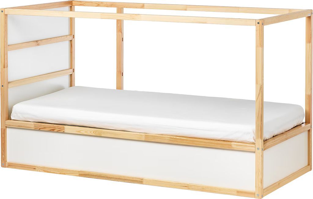 kura vändbar säng - vit/furu 90x200 cm