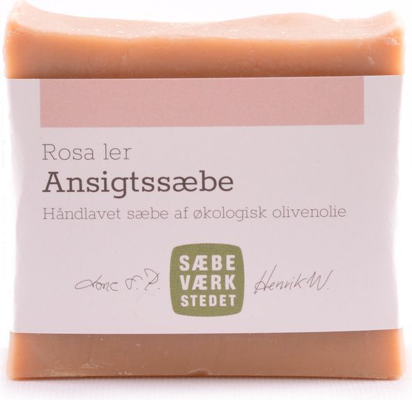 ansigtssæbe med rosa ler